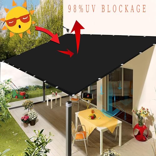 Voile d'ombrage rectangulaire protège du vis-à-vis sur le balcon - 5