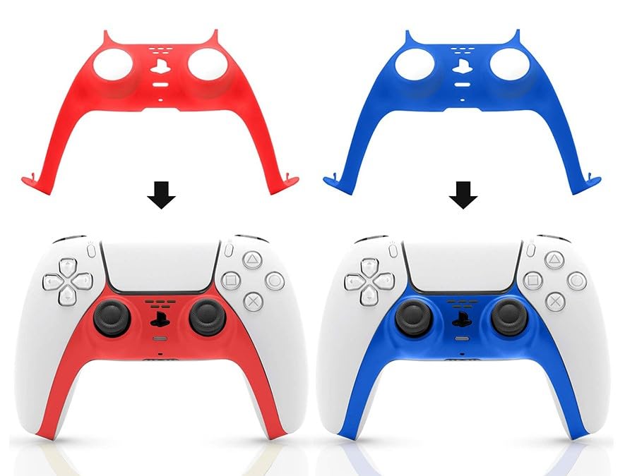 PSS 2 Pack Faceplate for PS5 Controller, for PS5 Controller Plate Cover Replacement Shell Decoration Accessories, for Play-Station 5 Controller- Blue/Red with Faceplate Removal Tool (B0C8N54HSK) Amazon Price History, Amazon Price Tracker