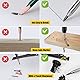 Wzone Tieflochmarker Schwarz mit Minen Markierungsstift Tischler Bleistift Baustift Ölhaltiger mit Anspitzer Baustellen Stift DIY Tiefloch Markierwerkzeug auf Holz Metall Betonfliesen