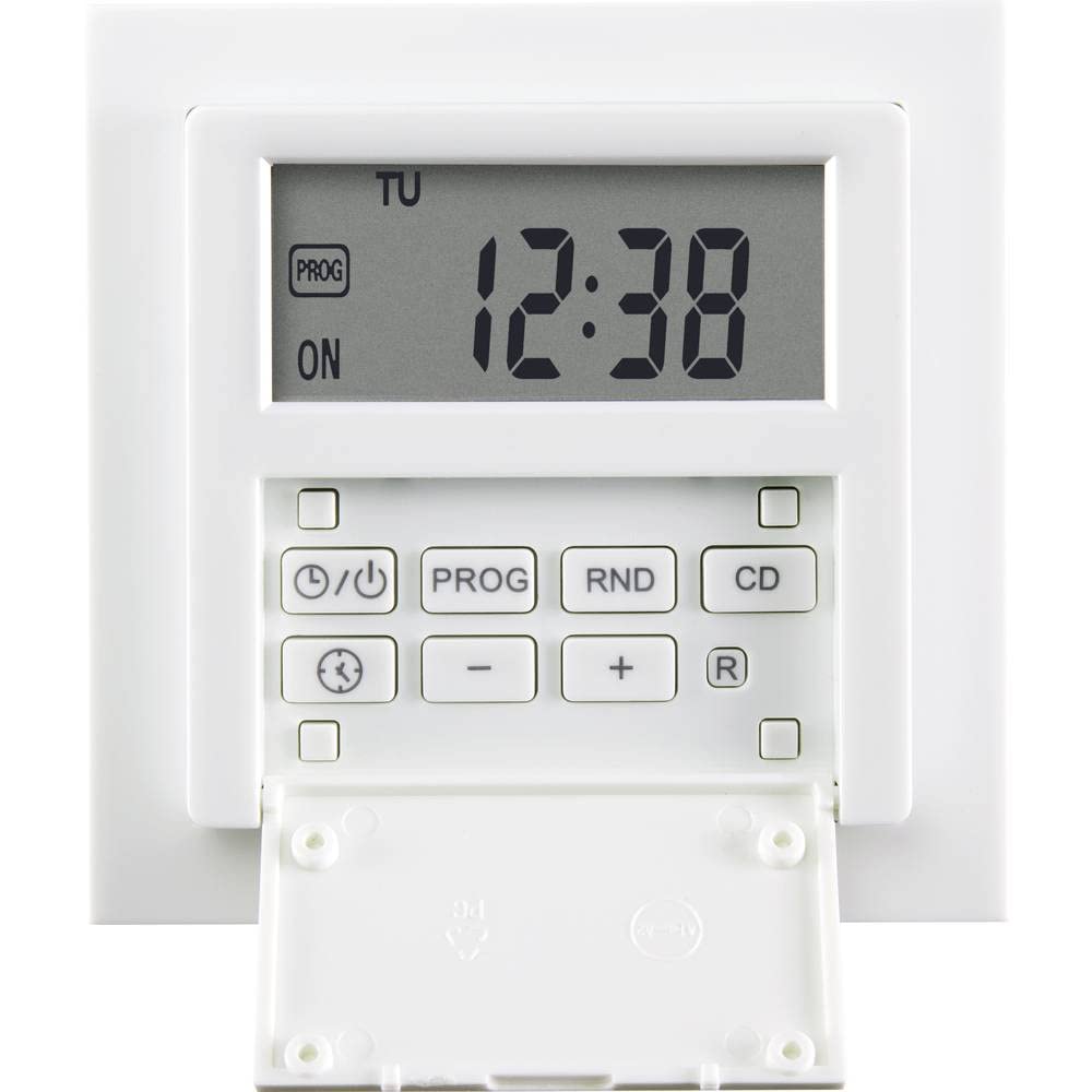 Sygonix SY-4504968 Unterputz-Timer digital Wochenprogramm 1800 W Countdown-Funktion, inkl. Aufputzrahmen, Start/STOPP-F