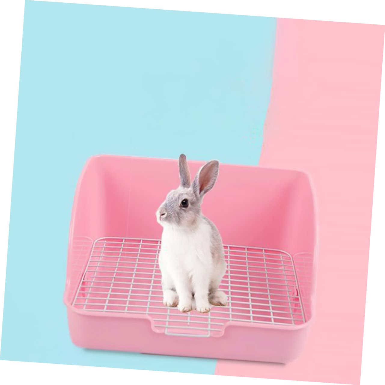 UPKOCH Lettiera per Conigli in Toilette Gabbia Anticaduta per Coniglietti Lettiera per Piccoli Animali per Addestramento dei Conigli