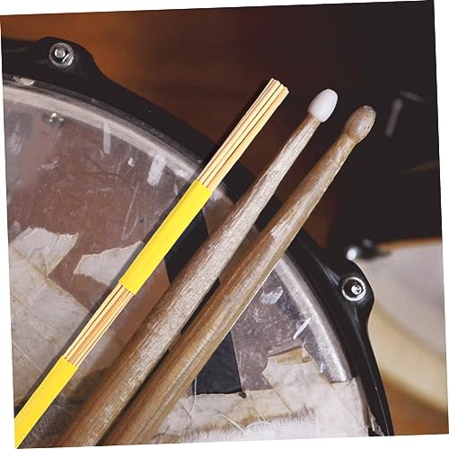 Set de Baquetas SHOWERORO Drum Brush Sticks de Madera para Jazz y Música Folk miniatura 2