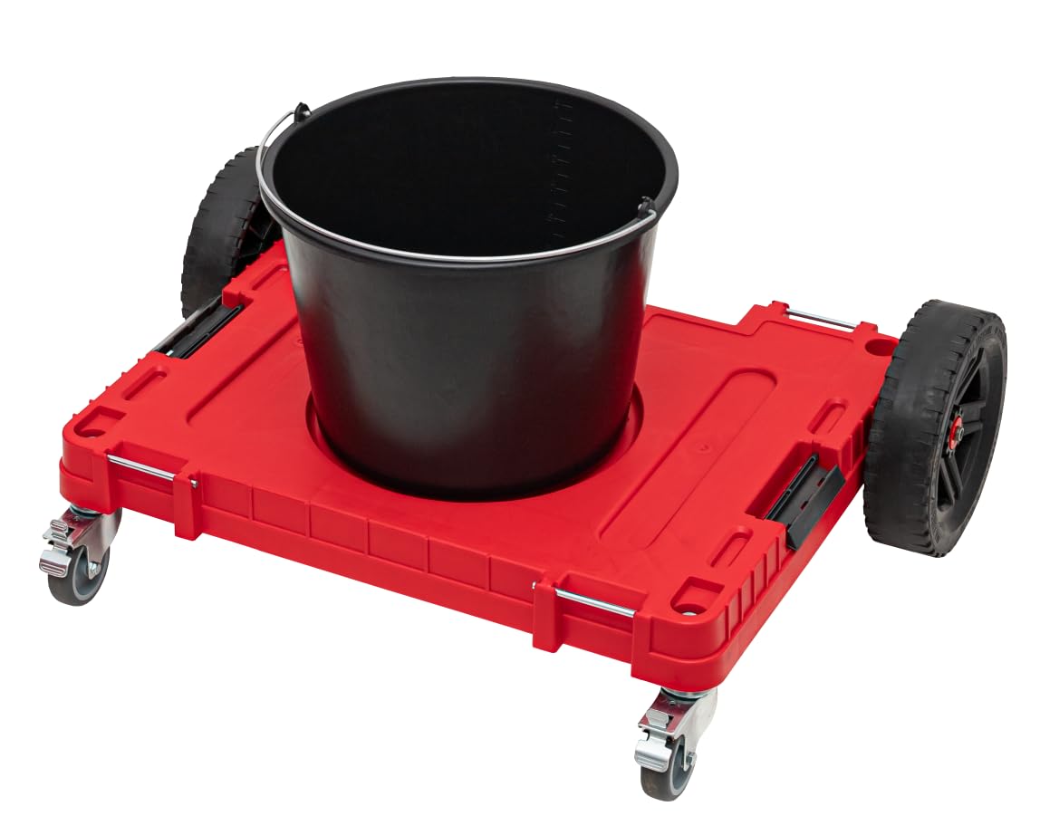 QBRICK SYSTEM Transportador De Rodillos Tabla De Transporte Capacidad De Carga De 120 kg One Transport Platform All Terrain Red Ultra HD Rot 750 x 542 x 223 mm