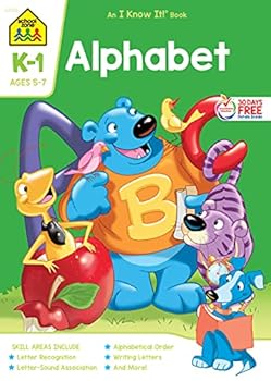 Paperback School Zone - Alphabet Workbook - 32 Pages, Ages 5 to 7, Kindergarten to 1st Grade, ABCs, Letters, Letter Word & Object Association, and More (School Zone I Know It!® Workbook Series) Book