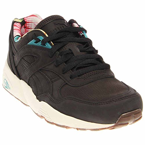 PUMA Mens R698 Tropicalia Black/White Leather