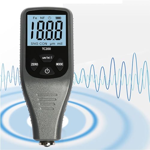 Medidor de espesores de recubrimiento digital, Fe/NFe profesional para pintura, rango de medición 0-1500 um, resolución 0.1 um miniatura 1