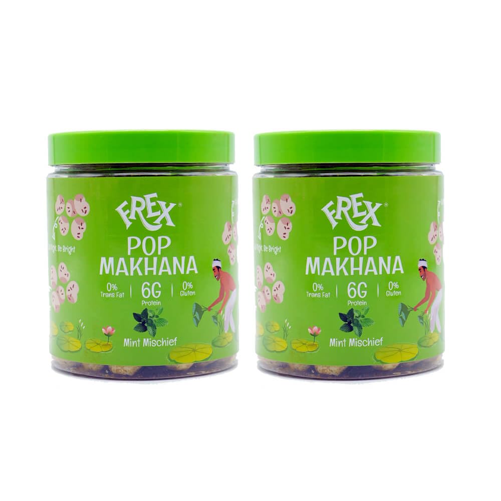 FREX Flavoured Roasted Puffed Makhana Snacks Mint Mischief (70gm x