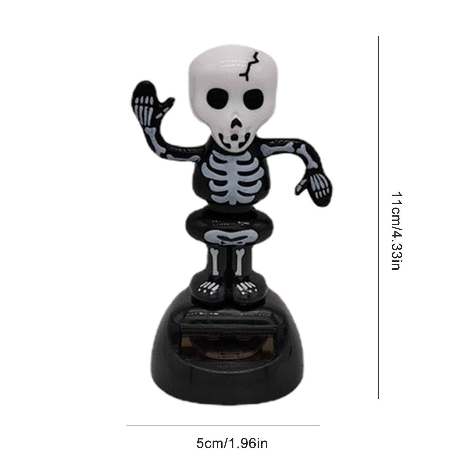 Dubbulon Halloween Solar - Halloween Solar Bobble Skeleton Head Shake Dancing Toy Figures, Kid, 1 - Image 4