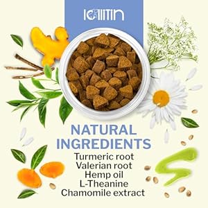 Calming chews for dogs  separation anxiety grooming fireworks storms barking  reduce stress tension  all natural  duck flavor  120 chews  small medium large dogs all breeds   cucciolini doodles