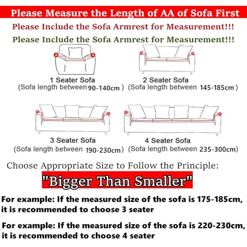 Lichi High Stretch Non Slip Spandex Sofa Slipcover for Dogs Pets Cats - 4 Seater Couch Cover Furniture Protector Plush Sofa Slipcover (Blue) - Image 3