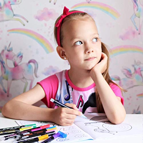 Outline Markers,12 Colors Shimmer Marker Set,Outline Metallic Markers Double Line Pens For Easter Eggs, Card Making,Crafts,Photo Album,Scrapbook #TOP6