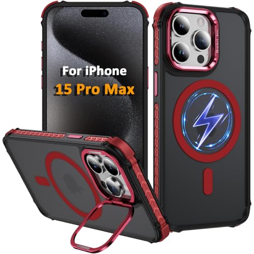 Coque de téléphone avec support intégré iPhone 15 Pro Max MagSafe