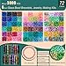 ASIMASIKE 6MM Glass Beads Kit for Jewelry Making - 3 Box Set 72 Colors, 3000pcs Round Colorful Beads for DIY, Beads for Bracelets, Gifts for Teen Girls