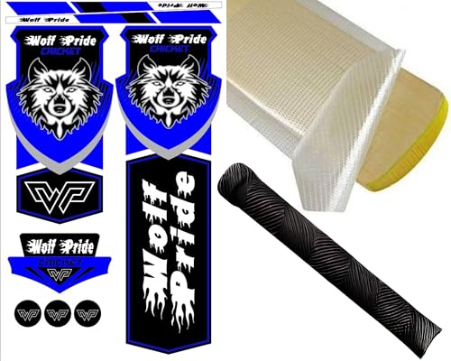 Image of WP Cricket Bat Sticker | for english willow, kashmir willow, plastic cricket bat with sticker grip and sheet