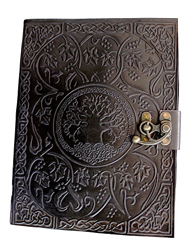 Gbag (T) Large Tree of Life Leather Journal Diary Notebook for Writing Leather Diary Handmade Leather Journal