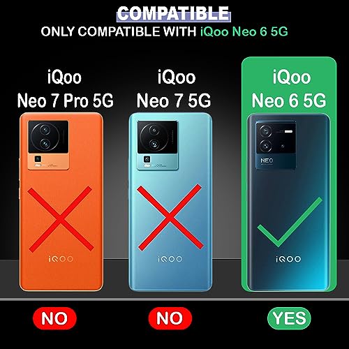 Image of Armor iQoo Neo 6 5G Defender Case | Rotating Ring Holder & Kickstand in-Built | Military Grade Armor | 360 Degree Protection Back Cover for iQoo Neo 6 5G (Blue)