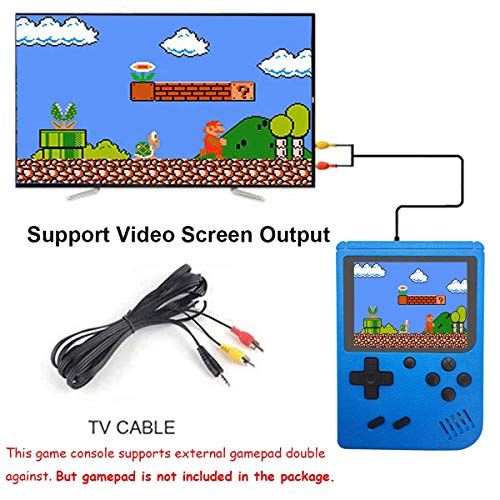 Mini Retro Handheld FC Games Consoles ,Built-in 400 Classic Game, Portable Gameboy 3 Inch LCD Screen 1000mAh Rechargeable Battery TV Output ,Good Gifts for Kids Boys Girls Men Women (Consoles-Blue)
