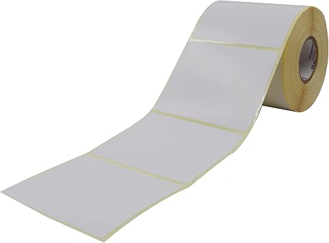 Coated Label 500 Pieces in 100mm x 80mm Roll 40mm Skittle Diameter Unprinted Barcode Printer Label