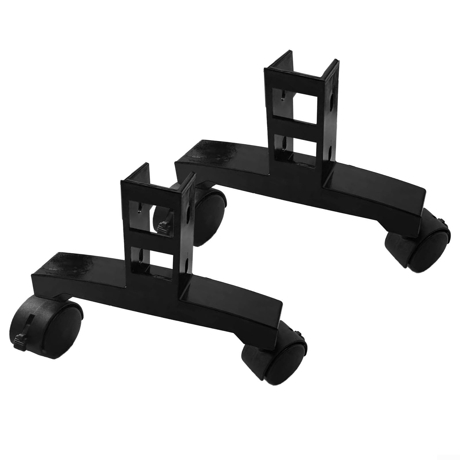 Supporto per riscaldamento a infrarossi con ruote, piedini regolabili per pannelli elettrici fino a 3 cm di spessore, ruote girevoli a 360°, confezione da 2 pezzi, bianco/nero (bianco)