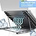 Klsniur Laptop Stand for Desk, Foldable Portable Ventilated Desktop Laptop Holder, Universal Lightweight Adjustable Ergonomic Tray Cooling (Black)