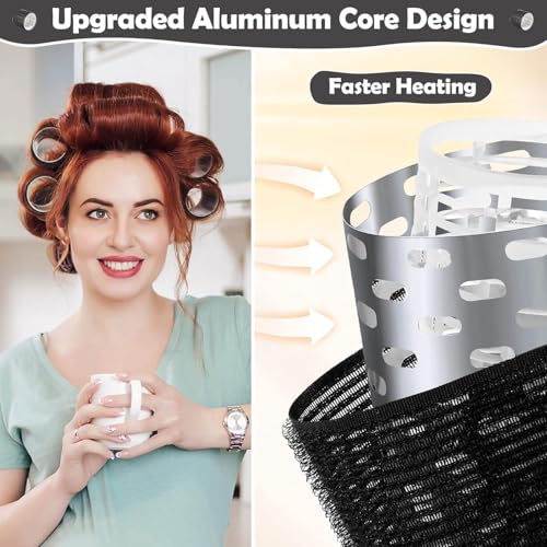 Thermal Rollers for Hair, 24PCS Jumbo Rollers Hair Curlers with Clips, Large Roller with 63mm 48mm 36mm Self Grip Thermal Hair Roller for Long Medium Short Hairs Volume - Image 3
