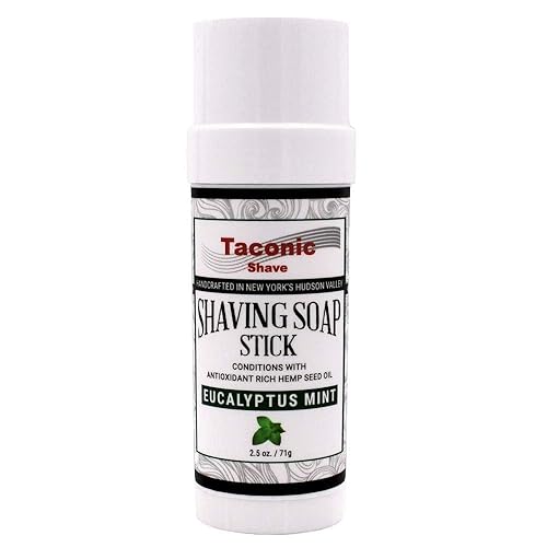 Miniatura 1 de Taconic Shave Jabón de afeitar en barra con aceites de semillas ricos en antioxidantes para un afeitado suave (menta de eucalipto)