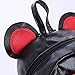 IBTOM CASTLE Women Cartoon PU Leather Mouse Ear Bow Backpack Shoulder Mini Bag Rucksack Black&Red