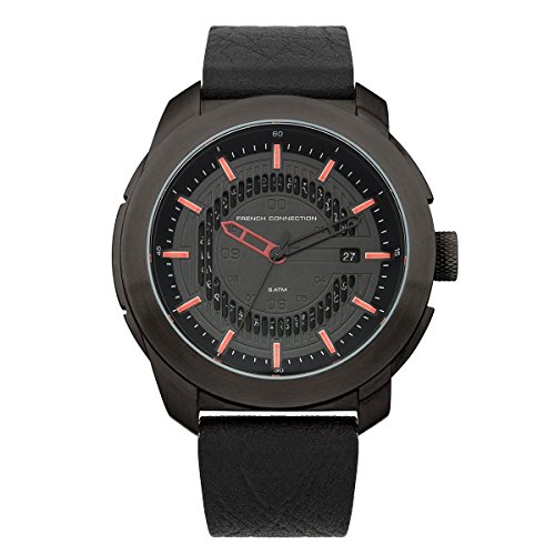 Preisvergleich Produktbild French Connection Herren-Armbanduhr Hammersmith Analog Quarz Leder FC1189RB