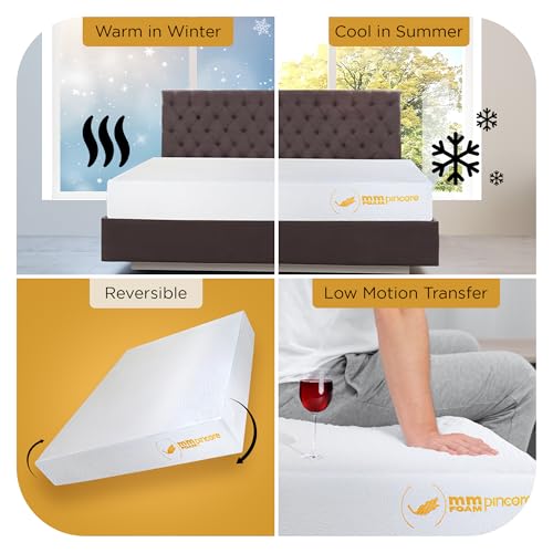 Image of MM FOAM Pincore - Cool, Hypoallergenic, 100% Natural Latex Mattress, 72 x 66 x 5 inches (Queen)