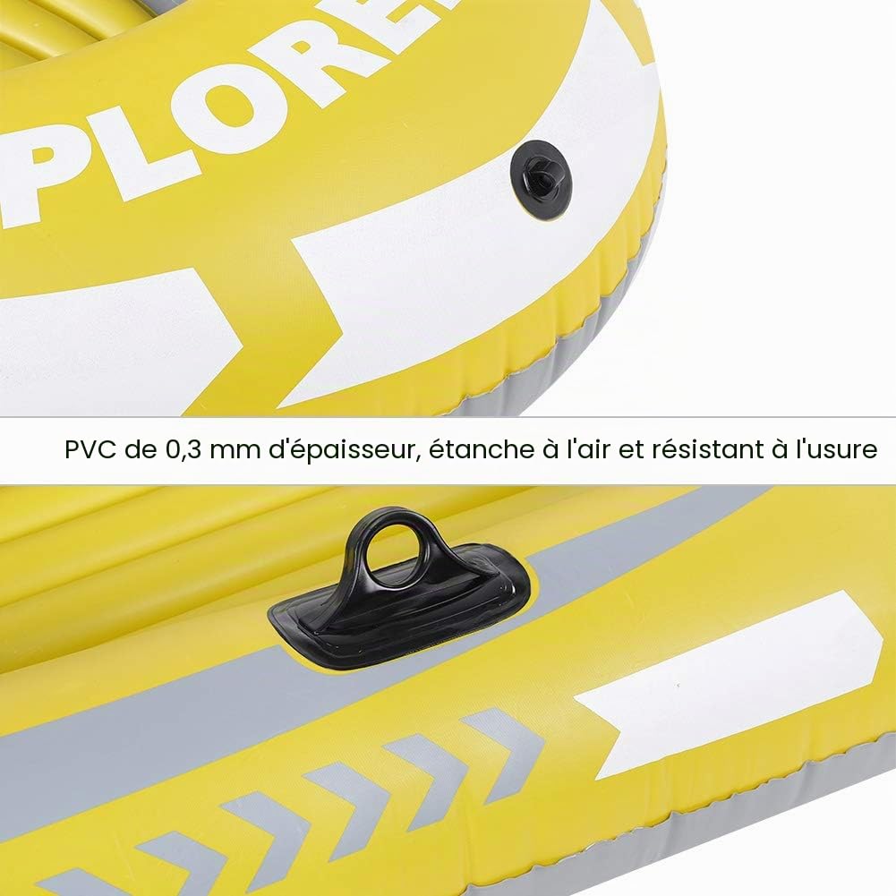 VGEBY1 Bateau Pneumatique, Radeaux Gonflables d'Aviron de PVC 2 pour La Pêche, La dérive Et La Plongée
