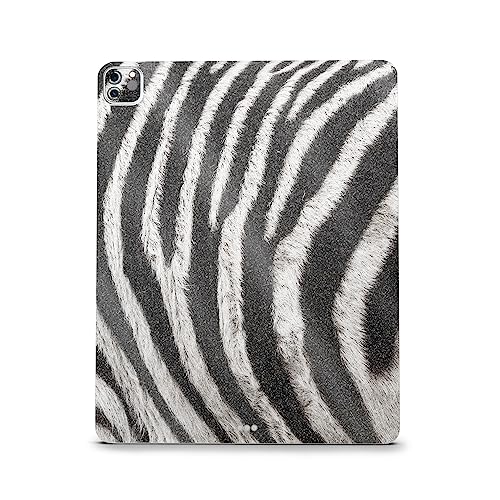 Image of MightySkins Carbon Fiber Skin Compatible with Apple iPad Pro 12.9 inch M2 6th Gen (2022) Full Wrap Kit - Zebra Closeup | Protective, Durable Textured Carbon Fiber Finish | Easy to Apply | Made in The USA