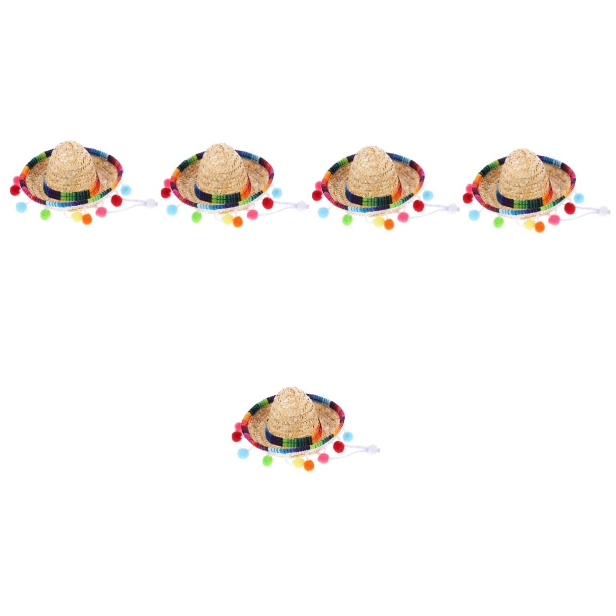 Cabilock 5 Piezas Pequeño Sombrero Gorro De Para El Sol Sombrero De Fiesta De México De Español Disfraz De Sarape Mexicano Para Niños Hawaiano Poliéster