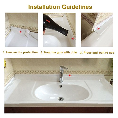 Bathtub and Wall Sealing Caulk Strip Wall and Corner Self Adhesive Peel