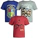 HARRY POTTER Hogwarts Toddler Boys Short Sleeve T-Shirts 3 Pack Blue Grey Red 2T