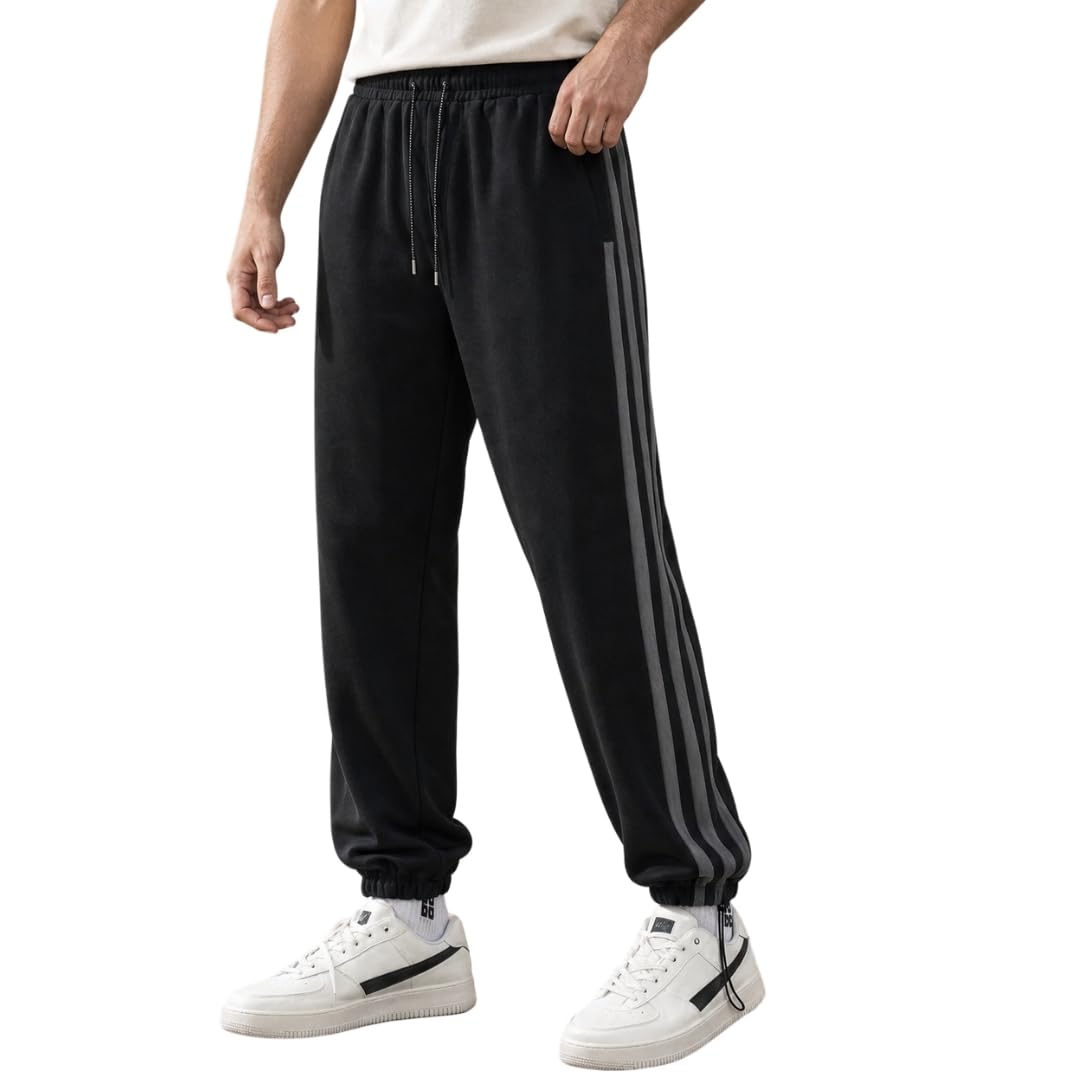 nobero Men's Mid Rise Loose Sweatpants-picture-42