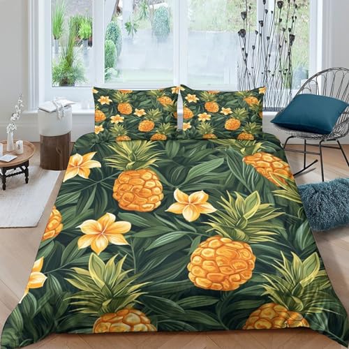 Housse de couette pineapple anti-transpiration microfibre douce 3D - 3