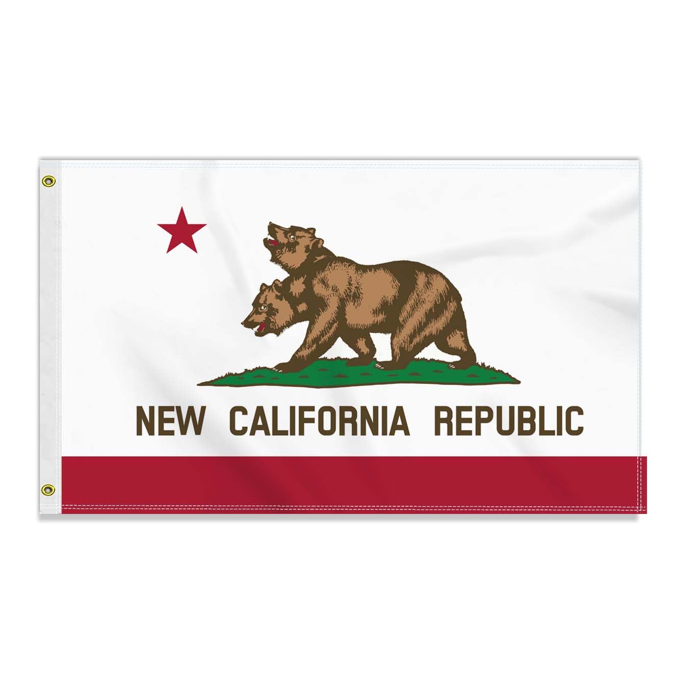 Large 90 x 150 cm New California Flag, 150D New California Friendship Banner, Germany Flag Doube Side Print Decor Brass Eyelets Large New California