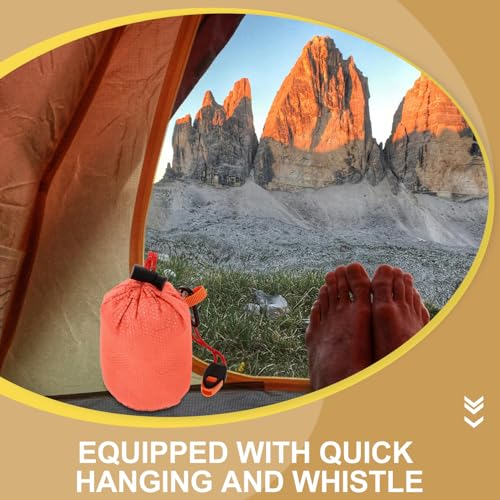 Bolsa de Supervivencia Impermeable Aislante Térmico de Emergencia con Cierre y Silbato para Camping y Senderismo miniatura 7