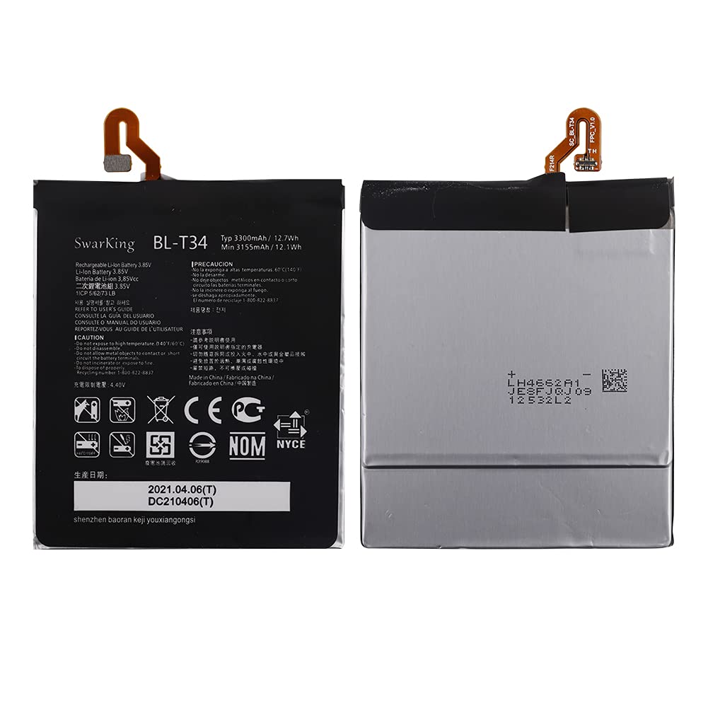 SwarKing Replacement Battery Compatible with V30 H930 H933 H932 LS998 H931/V30 Plus V30+ LS998 BL-T34 with Toolkit