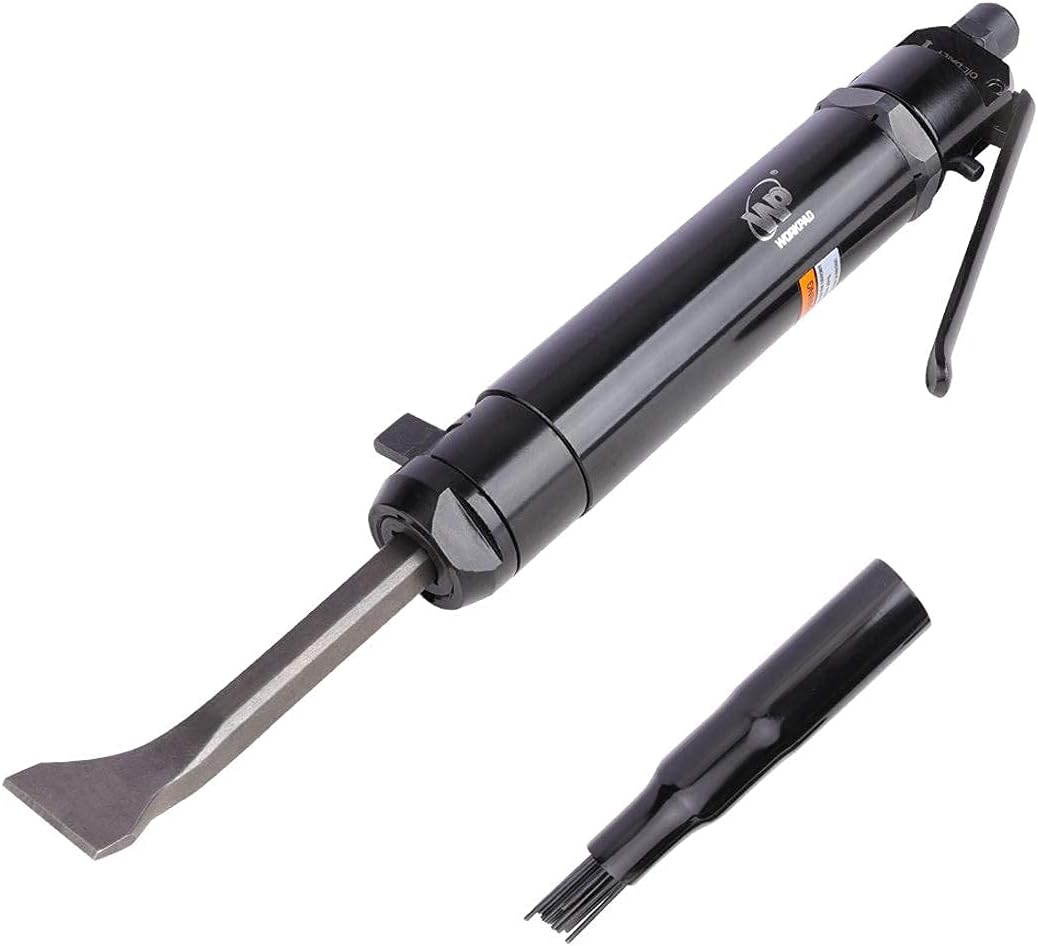 Needle Scaler,WORKPAD 19 Needles, Standard Duty Needle Scaler with 1-Piece Wide Angle Chisel Set, Pneumatic Tools