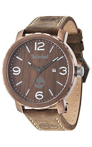 Preisvergleich Produktbild Timberland Herren Analog Quarz Uhr mit Leder Armband TBL14399XSBN.12