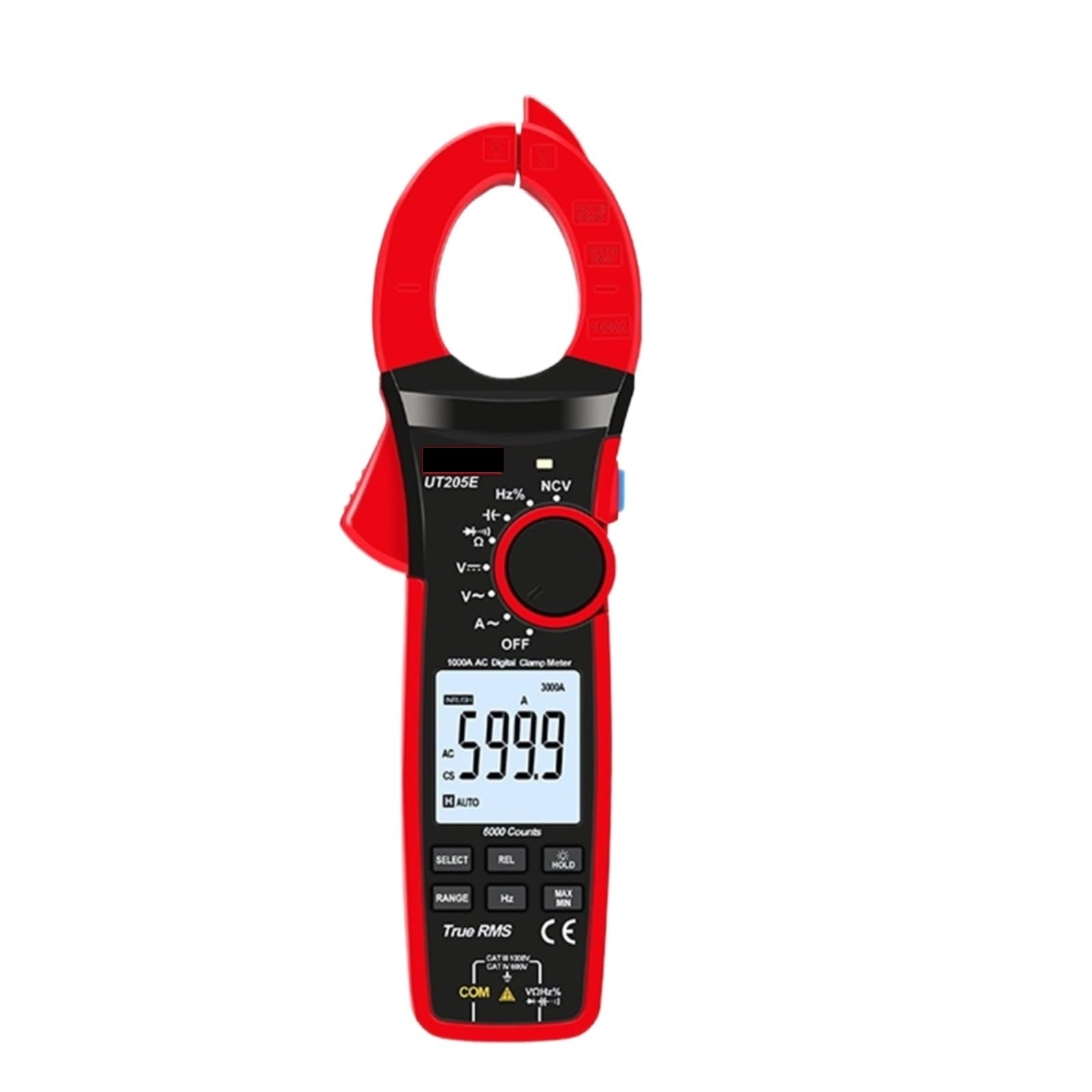Pinza amperimétrica digital, Medidor De Pinza Digital True RMS UT207B UT208B AC DC Corriente 1000A 1000V Alica Amperímetro LPF 6000 Abrazadera Amperimétrica(UT205E)