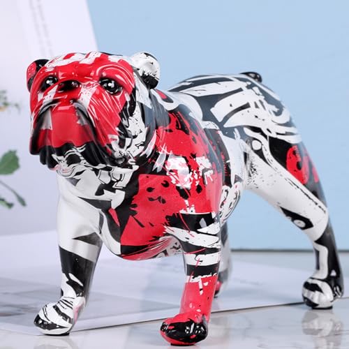 Statua Colorata Bulldog Francese - Soprammobile Moderno E Divertente - Foto 8