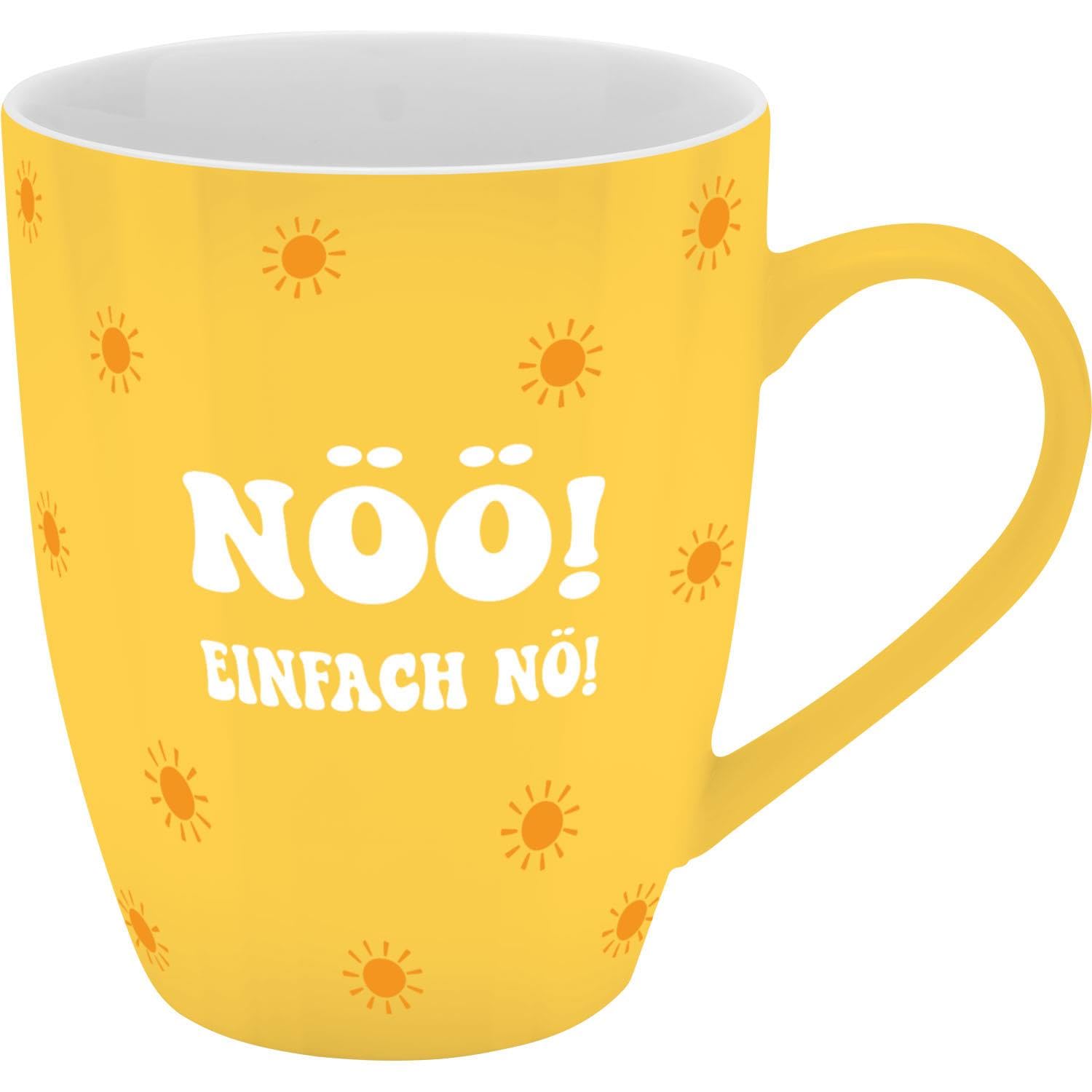 GRUSS & CO Mug with Einfach Nö Motif | Mug with Saying New Bone China Porcelain, 35 cl, with Gift Bath Role, Funny Gift, Birthday | 74197