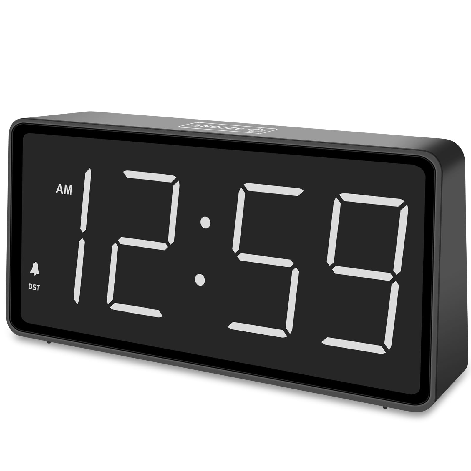 Peakeep Battery Operated Digital Alarm Clock for Bedrooms Cordless