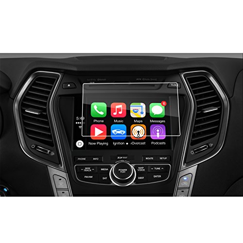 LFOTPP Glass Car Navigation Screen Protector for 2017 Santa Fe/Tucson/Azera/Elantra 8-Inch, [9H] Tempered Glass Infotainment Display in-Dash Center Touch Screen Protector