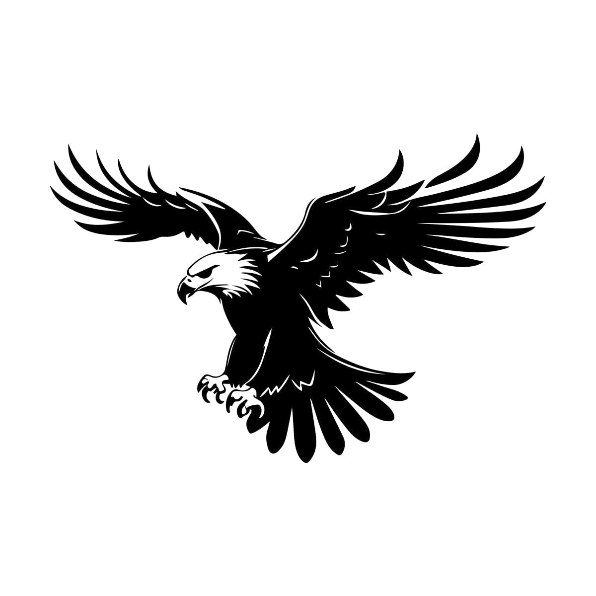 Lzhouting Stickers-29597 Mural And Wall Vinyl Decal Majestic Black Eagle 64X96.4cm Can Modify And Add Information Black