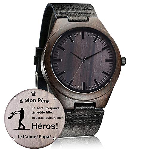 Preisvergleich Produktbild Maßgeschneiderte hölzerne Uhren, Lässige handgemachte hölzerne Uhren für Männer Damen Familie Freunde Geschenk