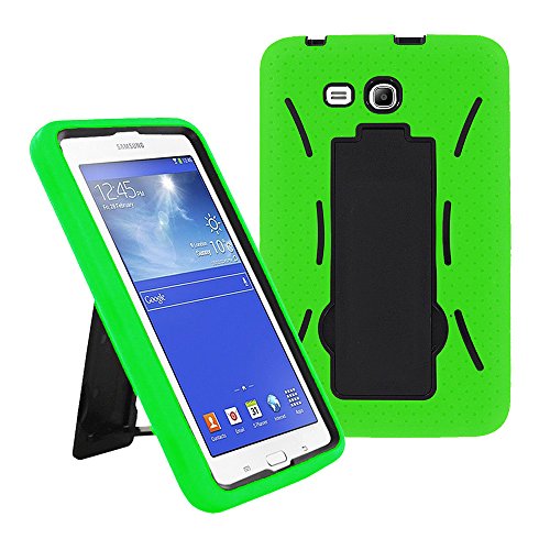 2014 Samsung Galaxy Tab 3 Lite 7.0 7 inch T110 Case, Kuteck Armor Hard Box Hybrid Protective Cover Case w/ Built In Stand for Samsung Galaxy Tab 3 7