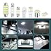 Zosgrew 42 PCS Car LED Lights Interior Kit, T10 31 mm 36 mm 41 mm Reading Light License Plate Light, Plug and Play Wide Angle Ultra-bright LED Interior Lights, Universal Car Lights Interior (White)